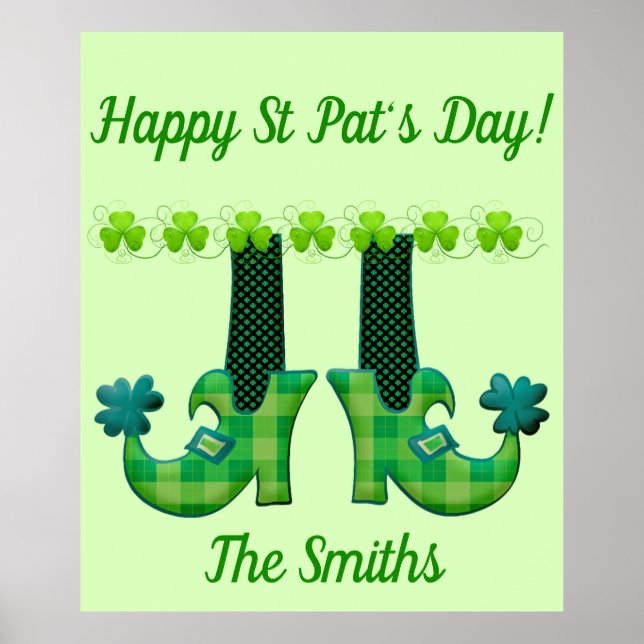 Leprechaun Shoes St patrick's day Poster (Framsidan)