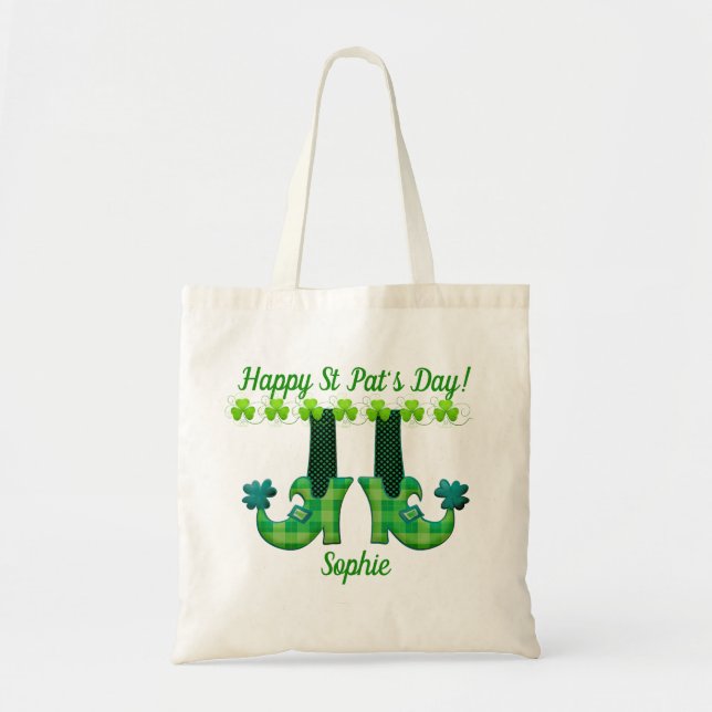 Leprechaun Shoes St patrick's day Tygkasse (Framsidan)