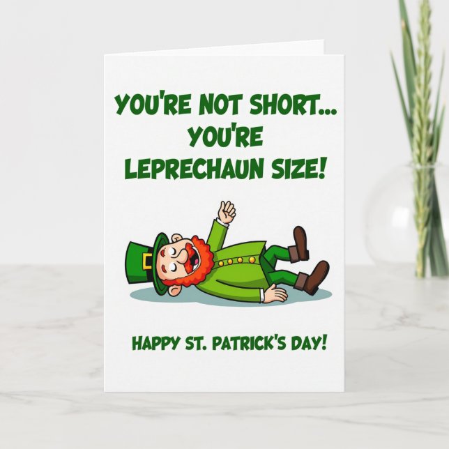 Leprechaun Size St Patricks Card Kort (Framsida)