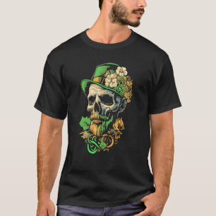 Leprechaun Skull St Paddys Metall Irish St Patrick T Shirt