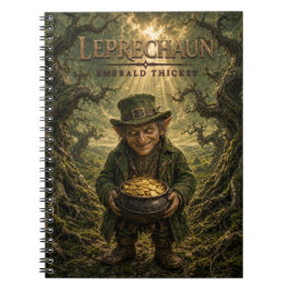Leprechaun Smaragd Snår Mörk Cinema Anteckningsbok