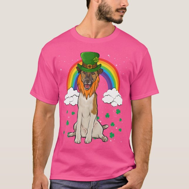 Leprechaun Smooth Fox Terrier T Shirt (Framsida)