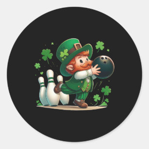 Leprechaun Spela Bowling St patrick's day Shamro Runt Klistermärke