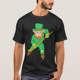 leprechaun spelar hockey t shirt