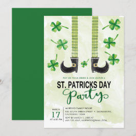 Leprechaun St.Patrick-dagen Party Inbjudningar