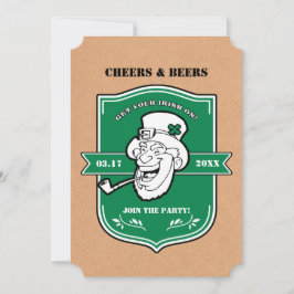 Leprechaun St. Patrick-dagen Party Inbjudningar