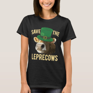 Leprechaun St patricks day Cow Humor Cow T Shirt