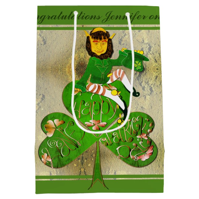 Leprechaun St. Patrick's Day Gift Bag (Baksidan)