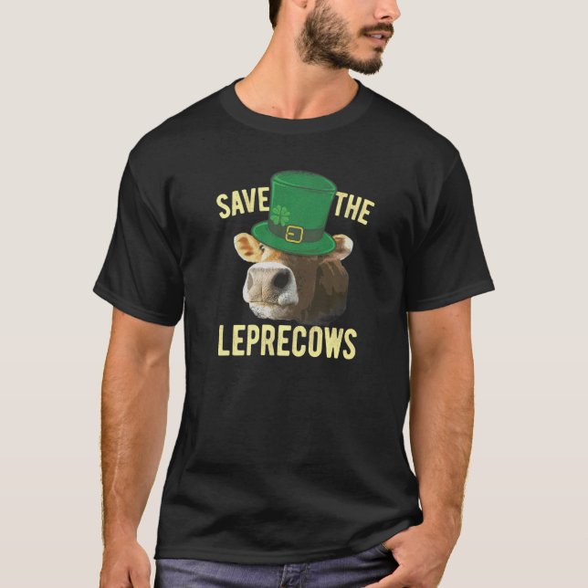 Leprechaun St Patricks Day Ko Humor Ko T Shirt (Framsida)