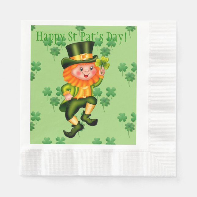 Leprechaun St patrick's day Pappersservett (Framsidan)