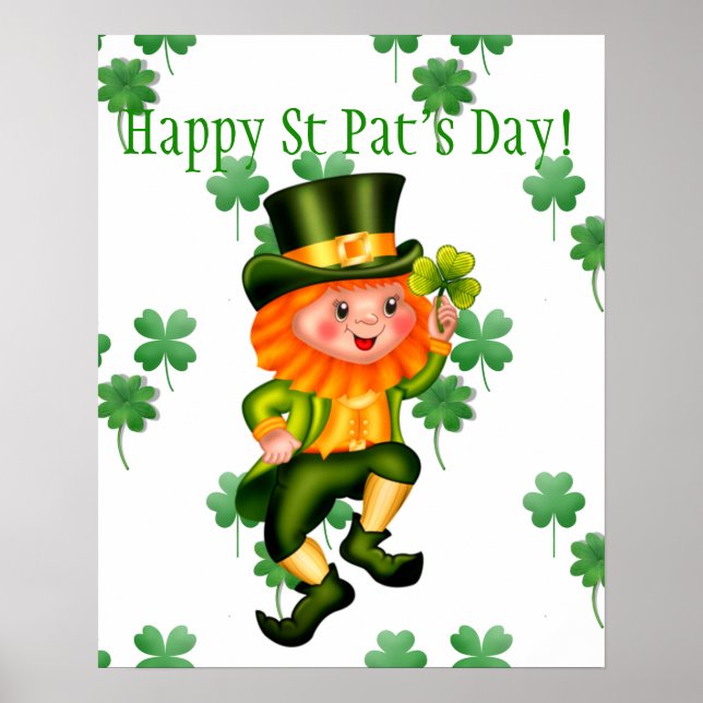 Leprechaun St patrick's day Poster (Framsidan)