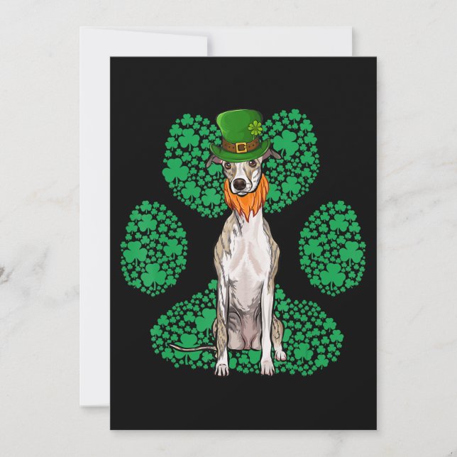 Leprechaun-St patricks day Shamrock Tass Julkort (Framsida)