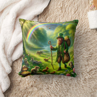 Leprechaun St. Patrick's Day Smaragdgrön Dekoratio Kudde