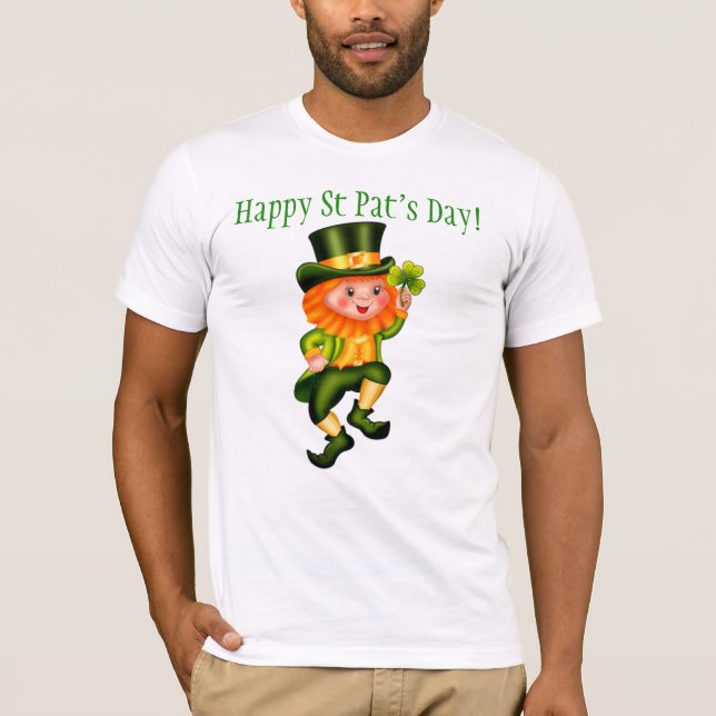Leprechaun St patrick's day T Shirt (Framsida)