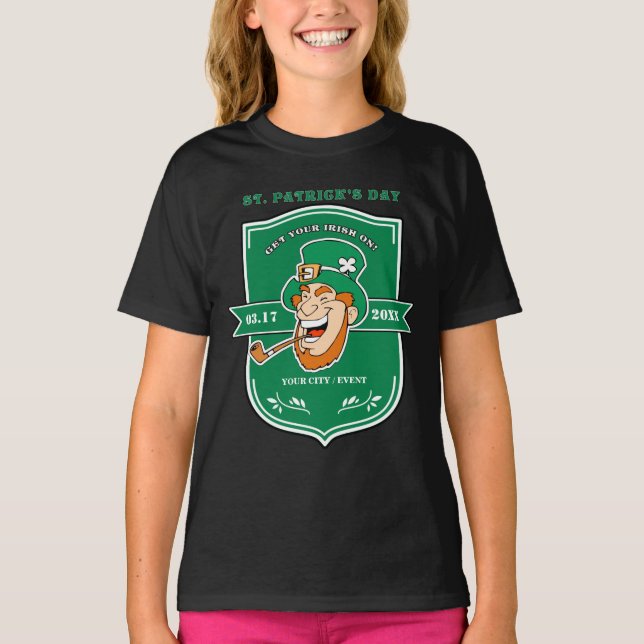 Leprechaun St. Patrick's Day Tee Shirt (Framsida)