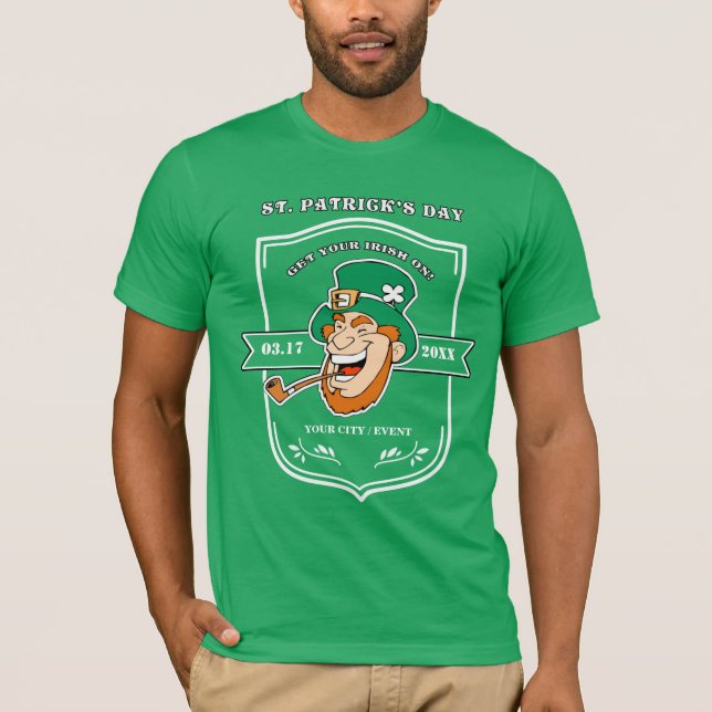 Leprechaun St. Patrick's Day Tee Shirt (Framsida)