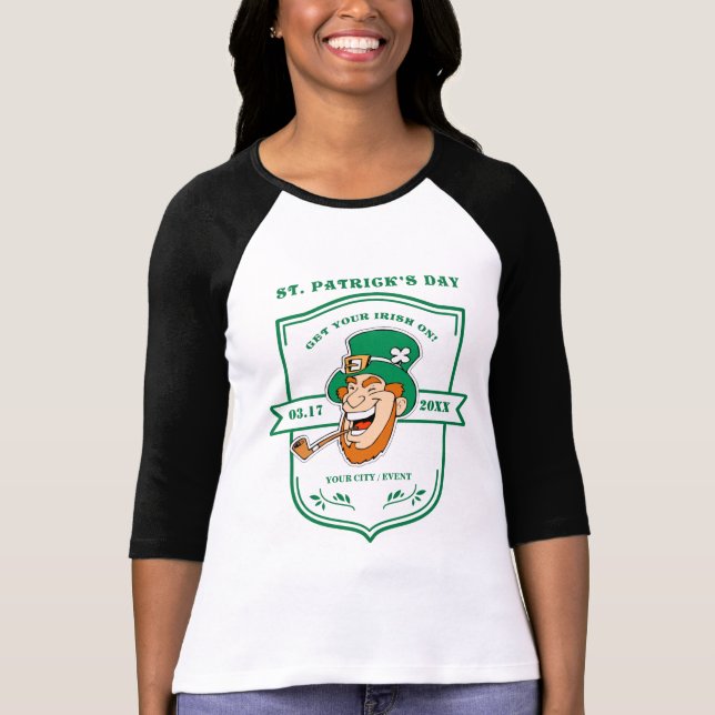 Leprechaun St. Patrick's Day Tee Shirt (Framsida)
