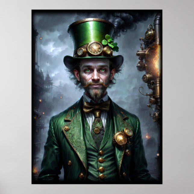 Leprechaun Steampunk stil Poster (Framsidan)