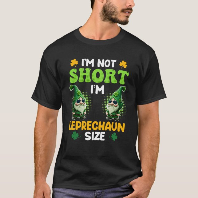 Leprechaun storlek lille vän St patrick's day T Shirt (Framsida)