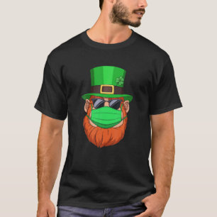Leprechaun Sunglasses Mask Quarantine Funny St Pat T Shirt