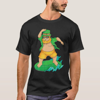 Leprechaun Surfer In Hawaii St Patrick's Day T Shirt