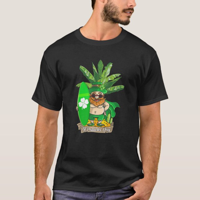 Leprechaun Surfers Saint Pat T Shirt (Framsida)