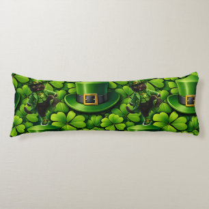 Leprechaun svart katt Saint Patrick's Day lumbalpå Kroppskudde