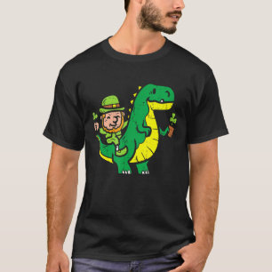 Leprechaun T Rex Dinosaur Shamrock St Patrick Day Shirt
