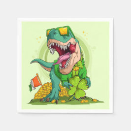 Leprechaun T-Rex St. Patrick's Day Pappersservett
