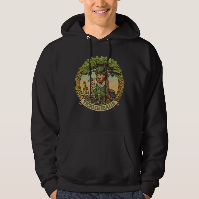 Leprechaun Tickle Me Irish  Hoodie (Framsida)