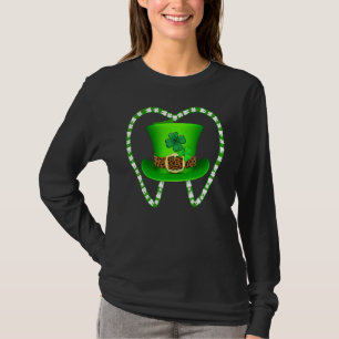 Leprechaun Tooth Shamrock St Patrick Day Dentist D T Shirt