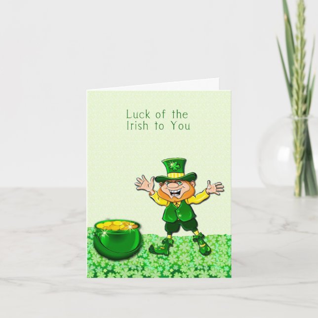 Leprechaun Tur på det irländska kortet Kort (Framsida)