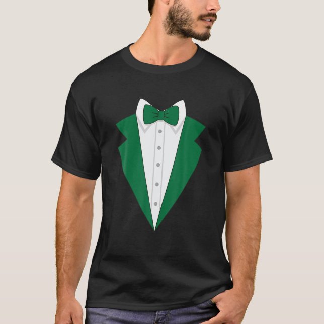 Leprechaun Tuxedo St patrick's day Irish Paddy Cos T Shirt (Framsida)