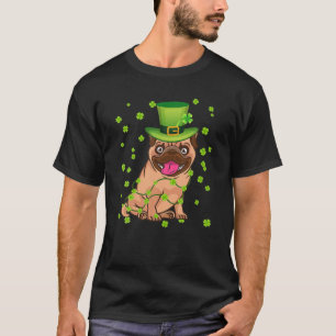 Leprechaun-värdkostnad för Hund Pug St patrick's d T Shirt