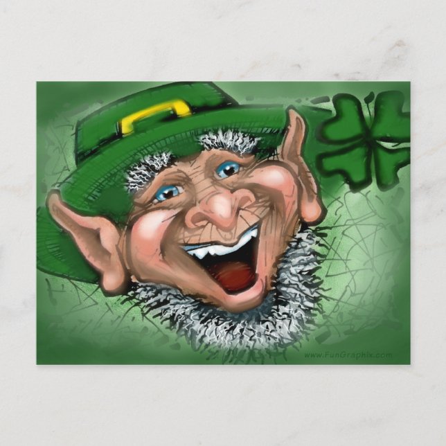 Leprechaun Vykort (Framsida)