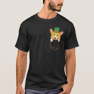 Leprechaun Welsh Corgi Pocket St patricks day Pet T Shirt
