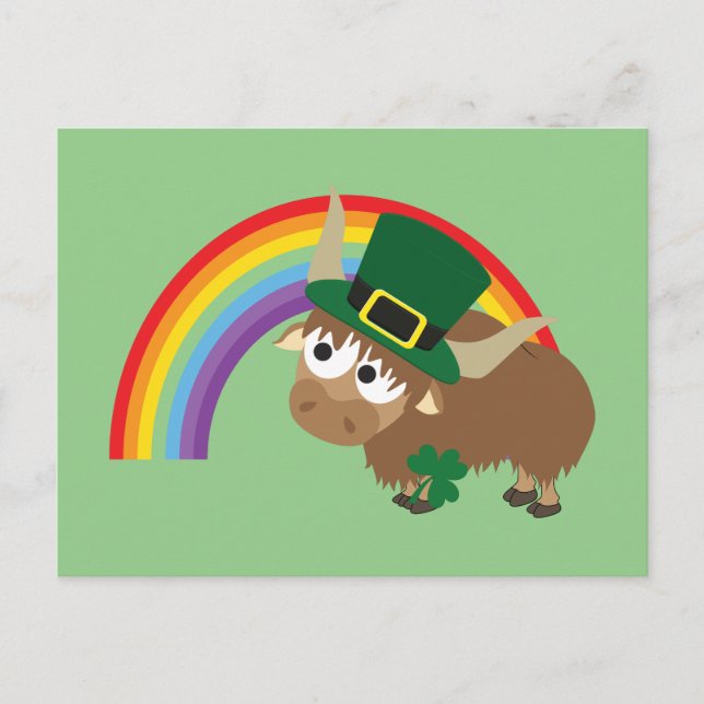 Leprechaun Yak Vykort (Framsida)