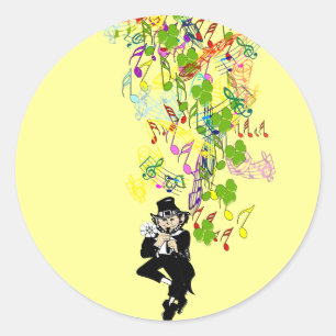 LeprechaunBlackPants Runt Klistermärke
