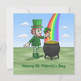 Leprechaunerna God St. Patricks dag Kort