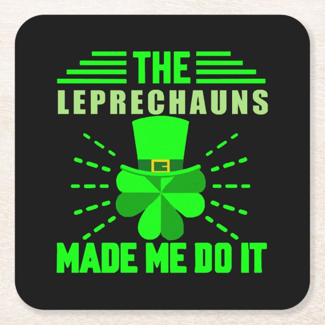 Leprechauns fick mig att göra det underlägg papper kvadrat (Framsidan)