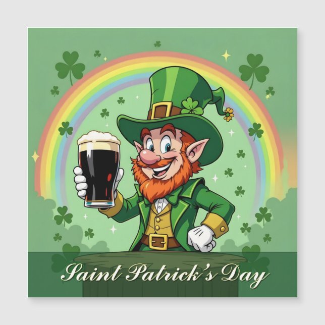 Leprechauns glädjeröster under regnbågen (Framsida)