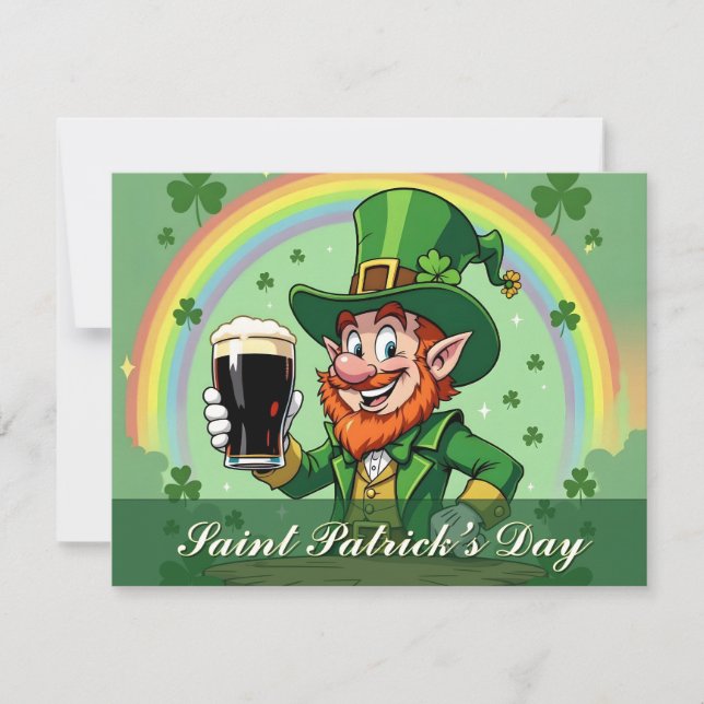 Leprechauns glädjeröster under regnbågen (Framsida)