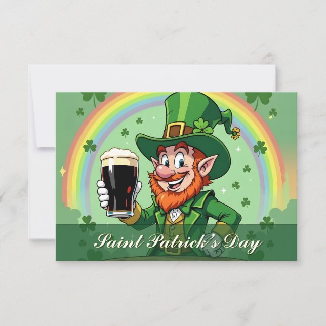 Leprechauns glädjeröster under regnbågen (Framsida)
