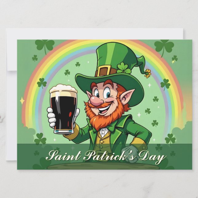 Leprechauns glädjeröster under regnbågen (Framsida)
