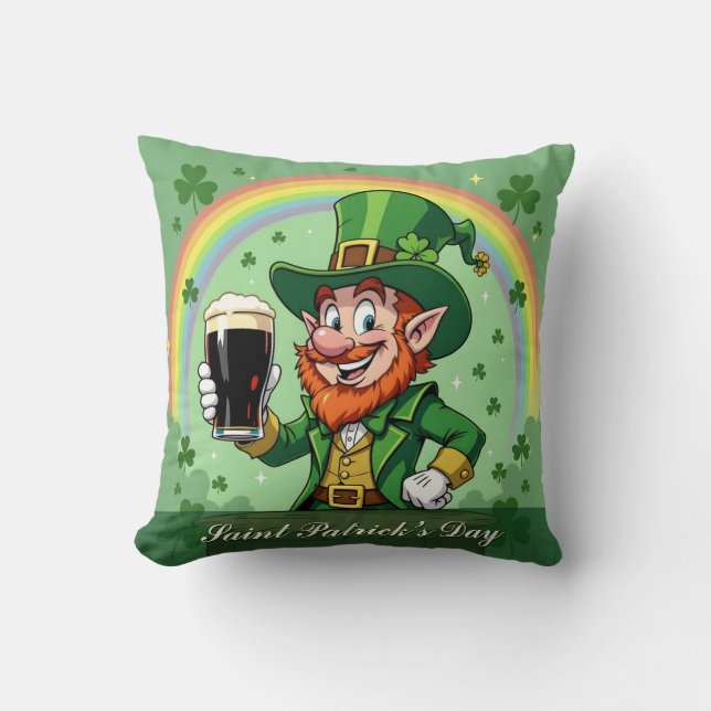 Leprechauns glädjerum under regnbågen kudde (Framsida)