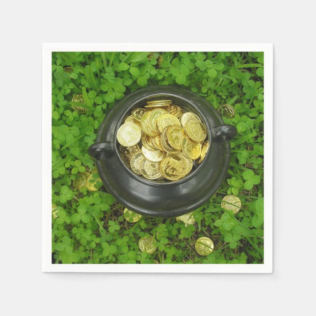 Leprechaun's Pot of Guld! Napkins Pappersservett (Framsidan)