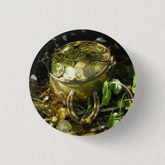 Leprechaun's Pot of Guld! Pin Knapp (Framsida)