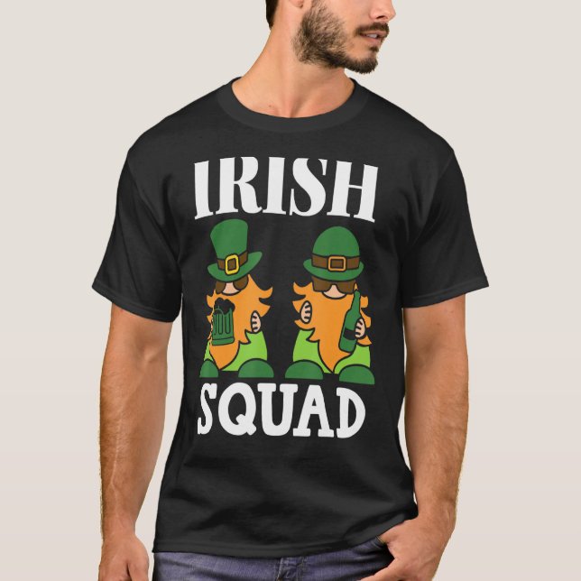 Leprechaunsar för iriska kvadratisk St patricks da T Shirt (Framsida)