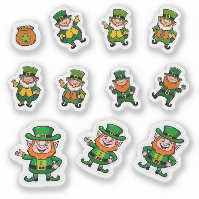 Leprechaunsar Klistermärken (Framsida)