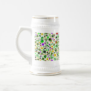 Leprechaunsar Shamrocks Guld MushRumkiss Me Irish Sejdel